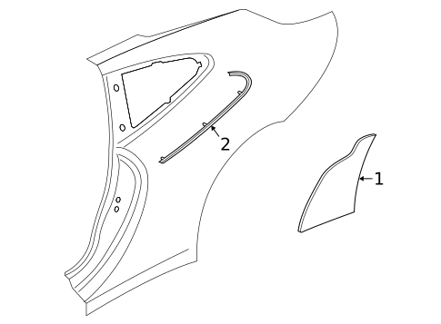 Exterior Trim - Quarter Panel for 2019 Porsche 911 #1