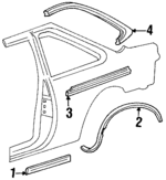 75304SG0023 - Body: Body Side Molding for Acura: Legend Image