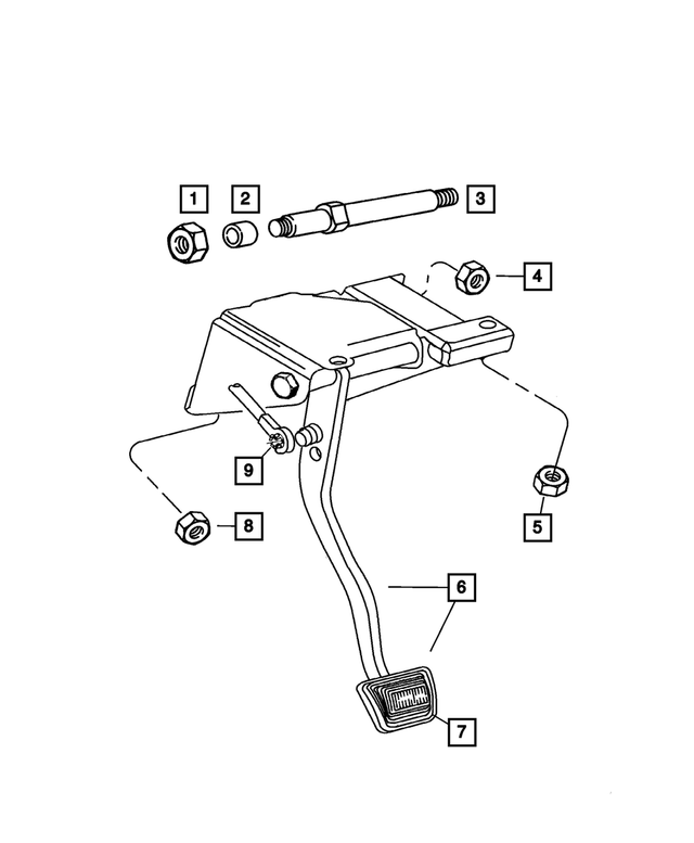 J4003909 - Clutch: Hex Flange With Serration Nut, Mounting for Mopar Image
