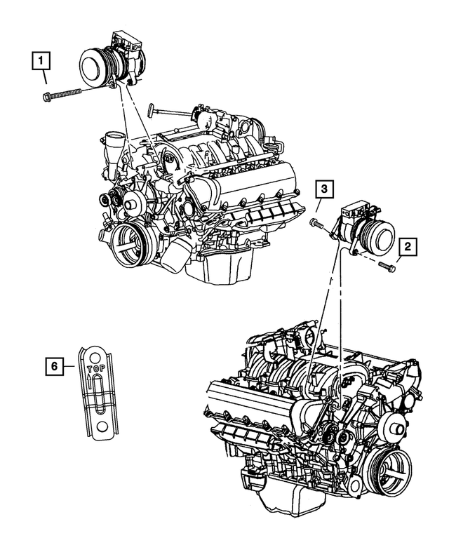 6504344 - Air Conditioners and Heaters: Hex Head Screw And Washer for Mopar Image