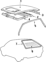 6713121000 - : Back Glass Rail for Hyundai: Excel Image
