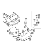 7QG02TZZAA - Frame, Bumper and Fascia: Rear Upper Fascia for Dodge: Hornet Image