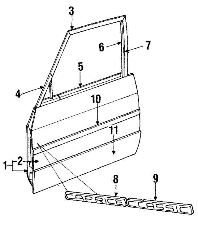10263676 - Body: Door Shell for GM Image