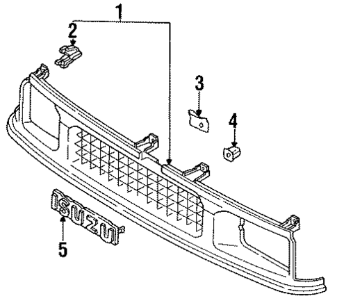 Grille & Components for 1994 Isuzu Amigo #0