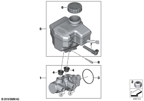 Brake Master Cylinder for 2019 BMW M340i #1