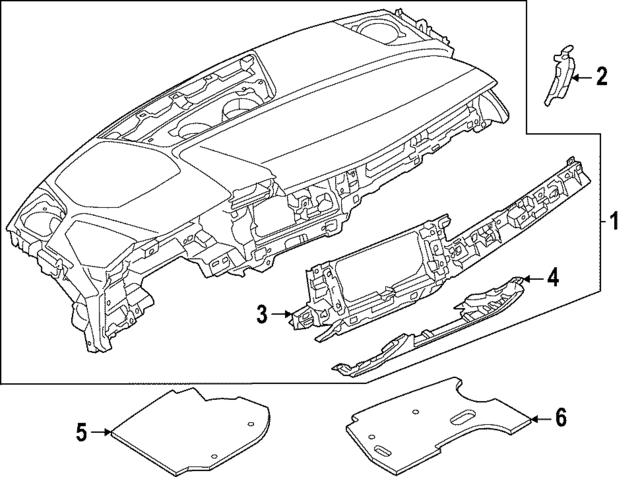 8Y1857001D24A - Body: Instrument Panel for Audi Image