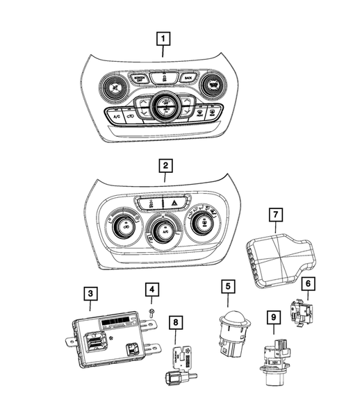 Air Conditioner and Heater Controls for 2022 Jeep Cherokee #0