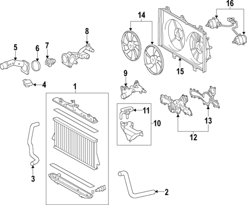 Cooling System for 2012 Toyota Highlander #0