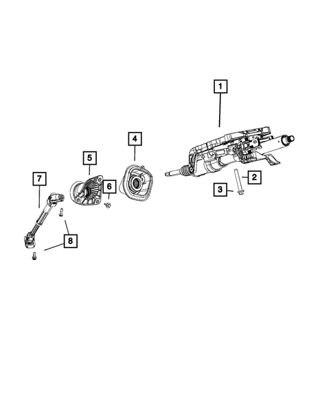 Steering Column and Intermediate Shaft for 2016 Jeep Grand Cherokee #0