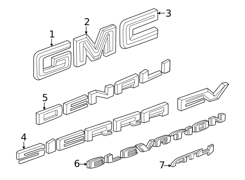 Exterior Trim - Tail Gate for 2026 GMC Sierra EV #0