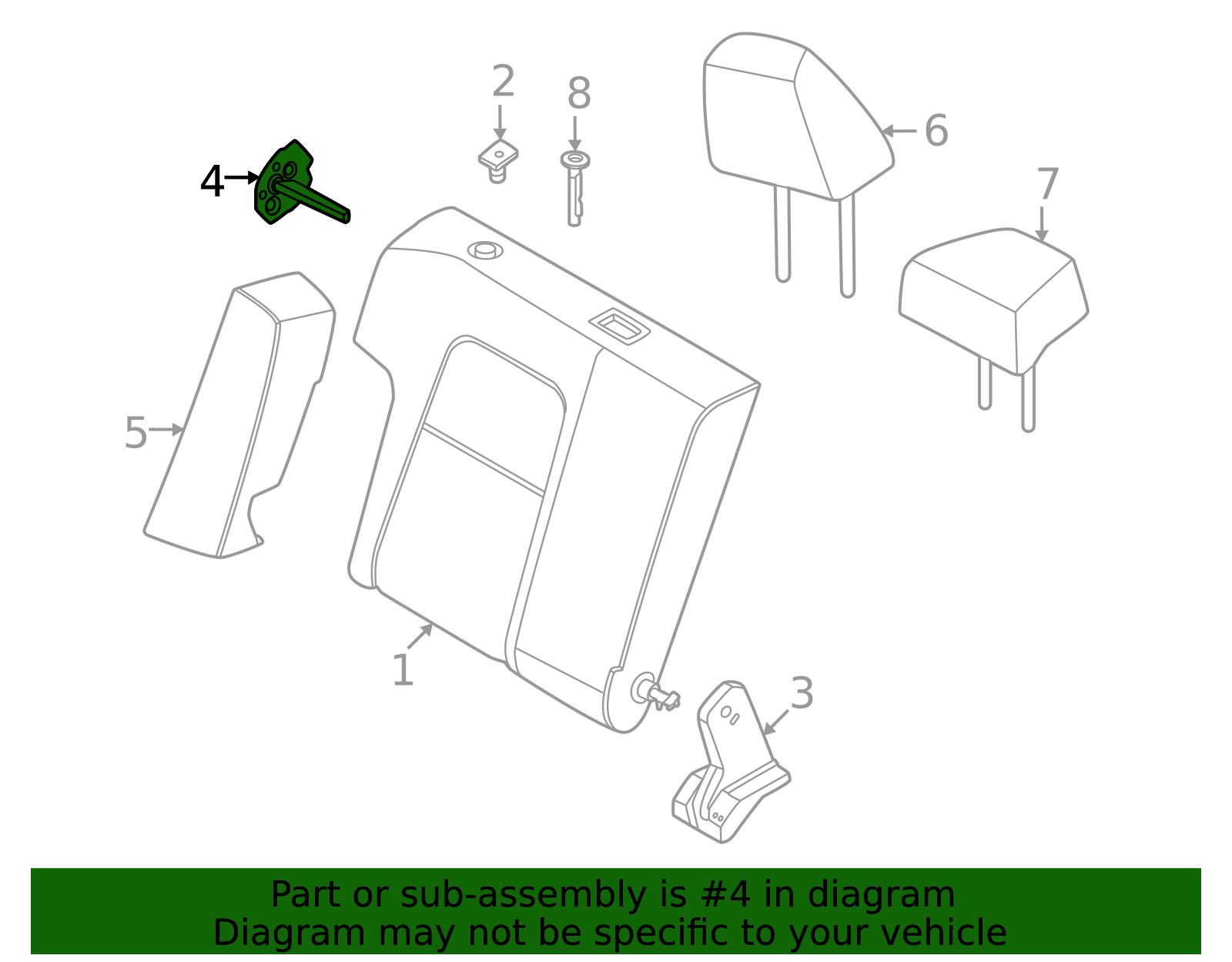 2025-2026 Nissan Kicks Folding Seat Lock Striker 88642-7LG0A | OEM ...