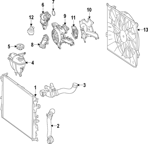 Radiator & Components for 2019 Mercedes-Benz S 560e #1