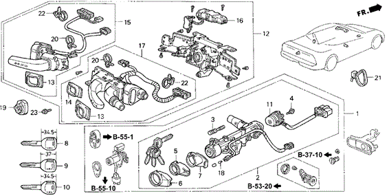 Combination Switch (2) for 1996 Acura NSX #0