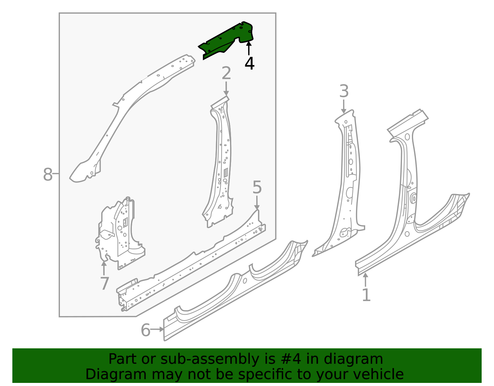 Autonation Range Rover LR091232 - High-Quality Roof Panel Reinforcement for 2018-2023 Land ...