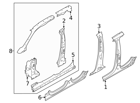 Center Pillar & Rocker for 2021 Land Rover Range Rover Velar #0