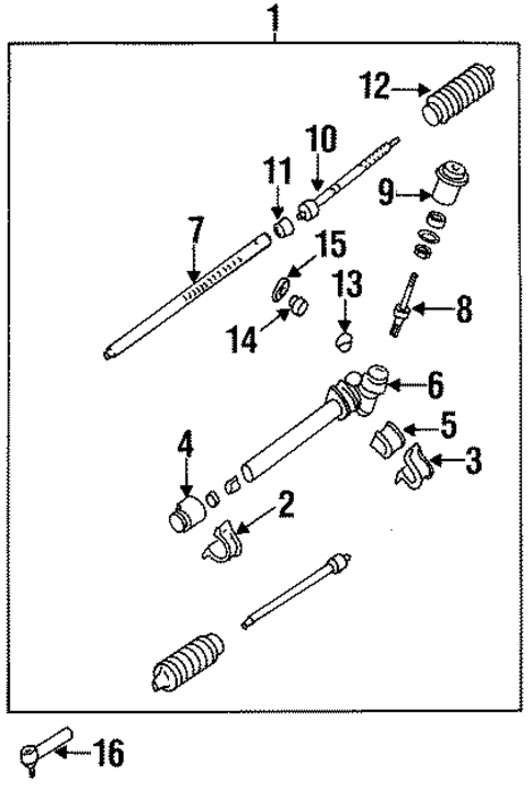 Steering Gear & Linkage for 1994 Kia Sephia #0