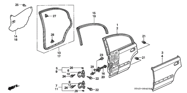Rear Door Panels for 1997 Honda Civic #0