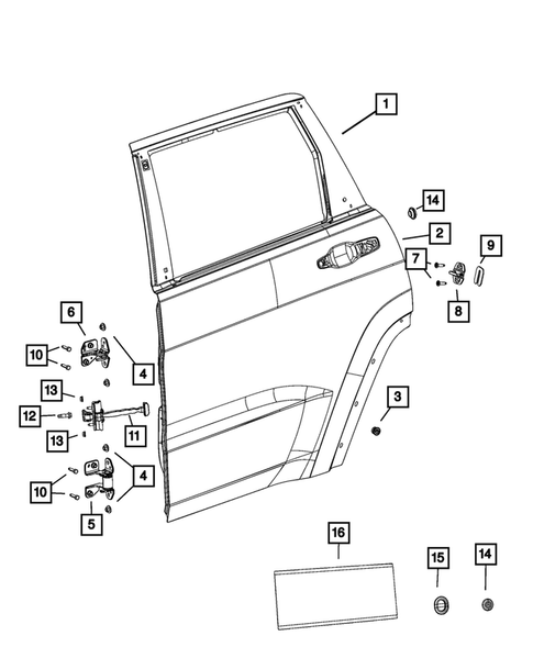 Rear Door for 2024 Jeep Grand Cherokee #1