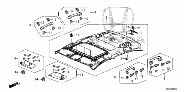 Roof Lining (2) for 2016 Honda Accord #0