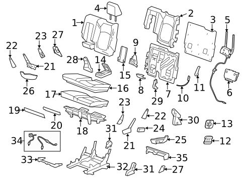 Second Row Seats for 2015 GMC Acadia #2