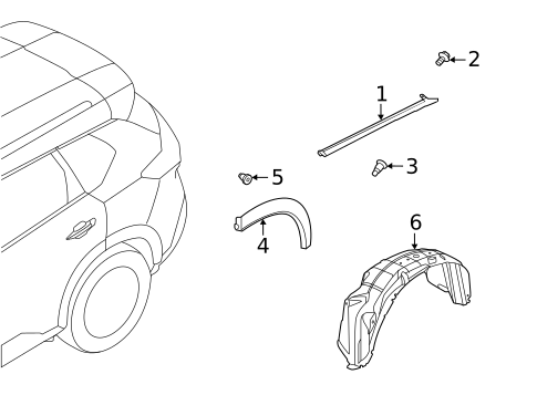 Exterior Trim - Quarter Panel for 2025 Nissan Rogue #0