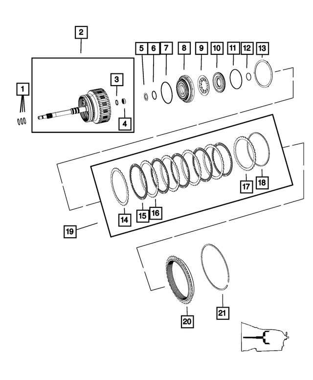 52108127AA - NAG1; W5A580; 5-Speed; Automatic Transmission: Transmission Seal for Mopar Image