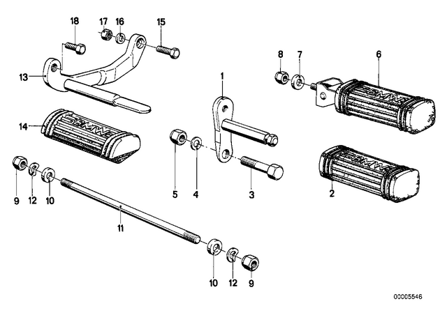 46711230477 - : Footrest for BMW-Motorrad Image