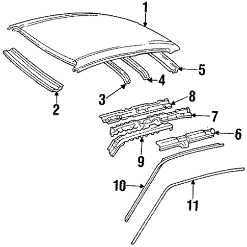 Roof & Components for 1998 Chevrolet Prizm #1