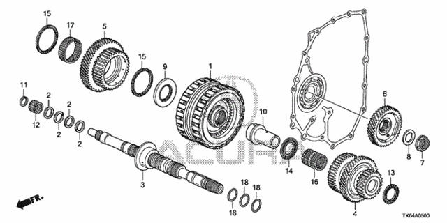 AT Mainshaft - Clutch (4th-5th) (5AT) for 2014 Acura ILX #0