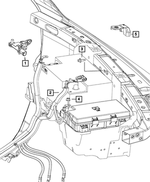6506080AA - Electrical: Hex Head Screw for Chrysler: Aspen | Dodge: Durango, Ram 1500, Ram 2500, Ram 3500 | Jeep: Grand Cherokee, Liberty, Wrangler, Wrangler JK | Ram: 1500, 1500 Classic, 2500, 3500 Image