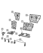 68004477AA - Interior Trim: Rear Seat Back Frame for Dodge: Nitro | Jeep: Liberty Image