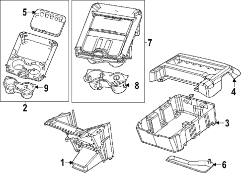 Center Console for 2025 Ram 1500 #2