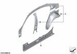 41007437425 - Bodywork: Left Interior Side Frame for BMW Image