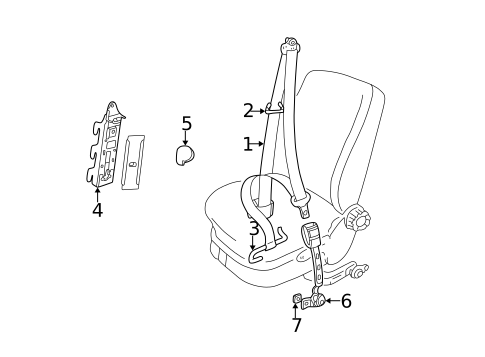 Seat Belt for 1999 Volkswagen Beetle #0