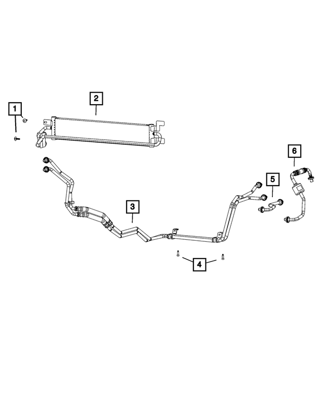 68650407AA - Cooling: Oil Cooler Pressure And Return Hose And Tube for Mopar Image