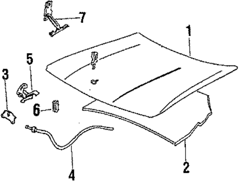 Hood & Components for 1985 Buick Electra #0
