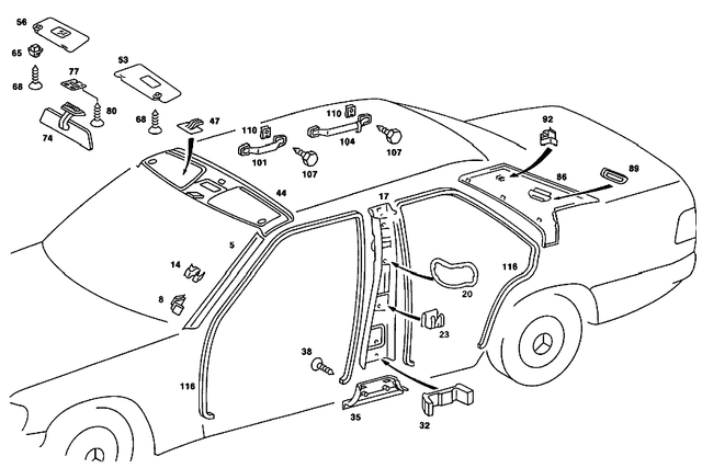 2019880078 - Covering and Lining: Clamp for Mercedes-Benz: 190, 190D, 190E Image image
