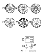 5154061AA - Wheels: Wheel Weight for Chrysler: 200, 300, Town &amp; Country | Dodge: Avenger, Caliber, Challenger, Charger, Charger Daytona, Dart, Durango, Grand Caravan, Journey | Jeep: Compass, Gladiator, Grand Cherokee, Grand Cherokee WK, Liberty, Patriot, Wrangler | Ram: 1500, 1500 Classic, 2500, 3500, C/V Image