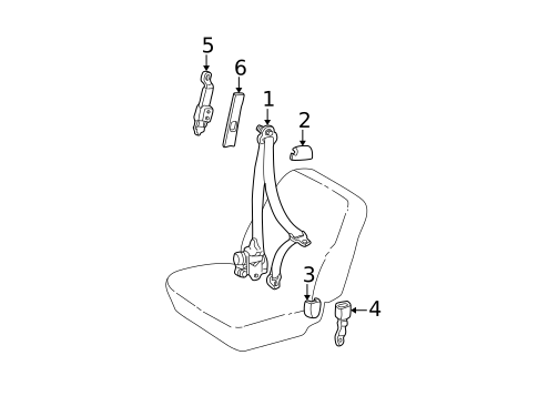 Front Seat Belts for 2007 Pontiac Vibe #0