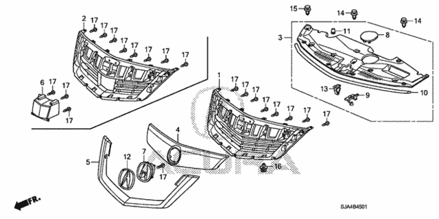 Front Grille (2) for 2009 Acura RL #0