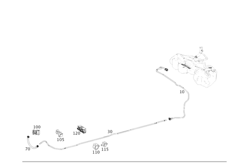 Fuel Lines, Gasoline Vehicles for 2023 Mercedes-Benz CLS 450 #0