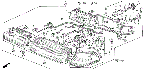 Headlight for 1992 Acura Integra #0