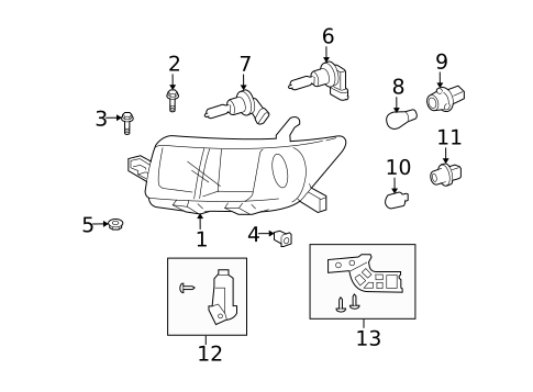 Headlamp Components for 2015 Scion xB #0