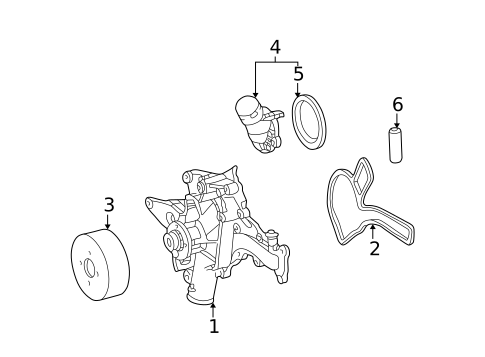 Water Pump for 2004 Mercedes-Benz G55 AMG #0
