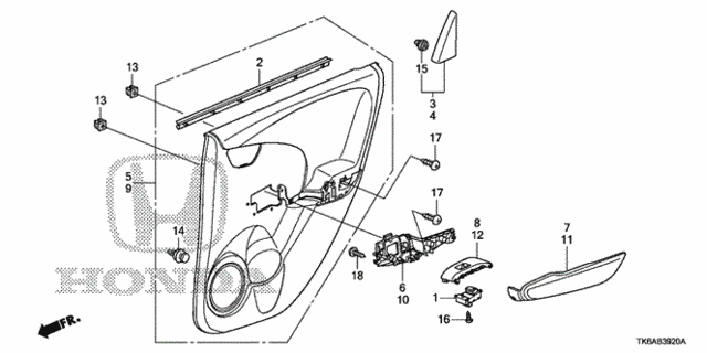Rear Door Lining for 2013 Honda Fit #0