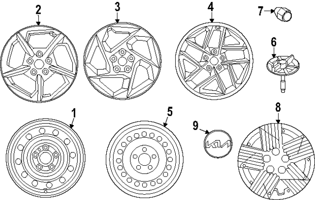 52910GG200 - : Wheel, Alloy for Kia Image