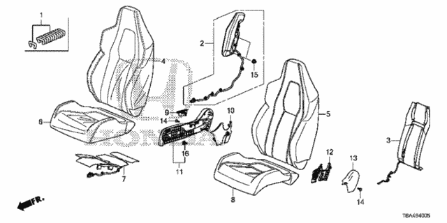 Front Seat (R.) (3) for 2017 Honda Civic #0
