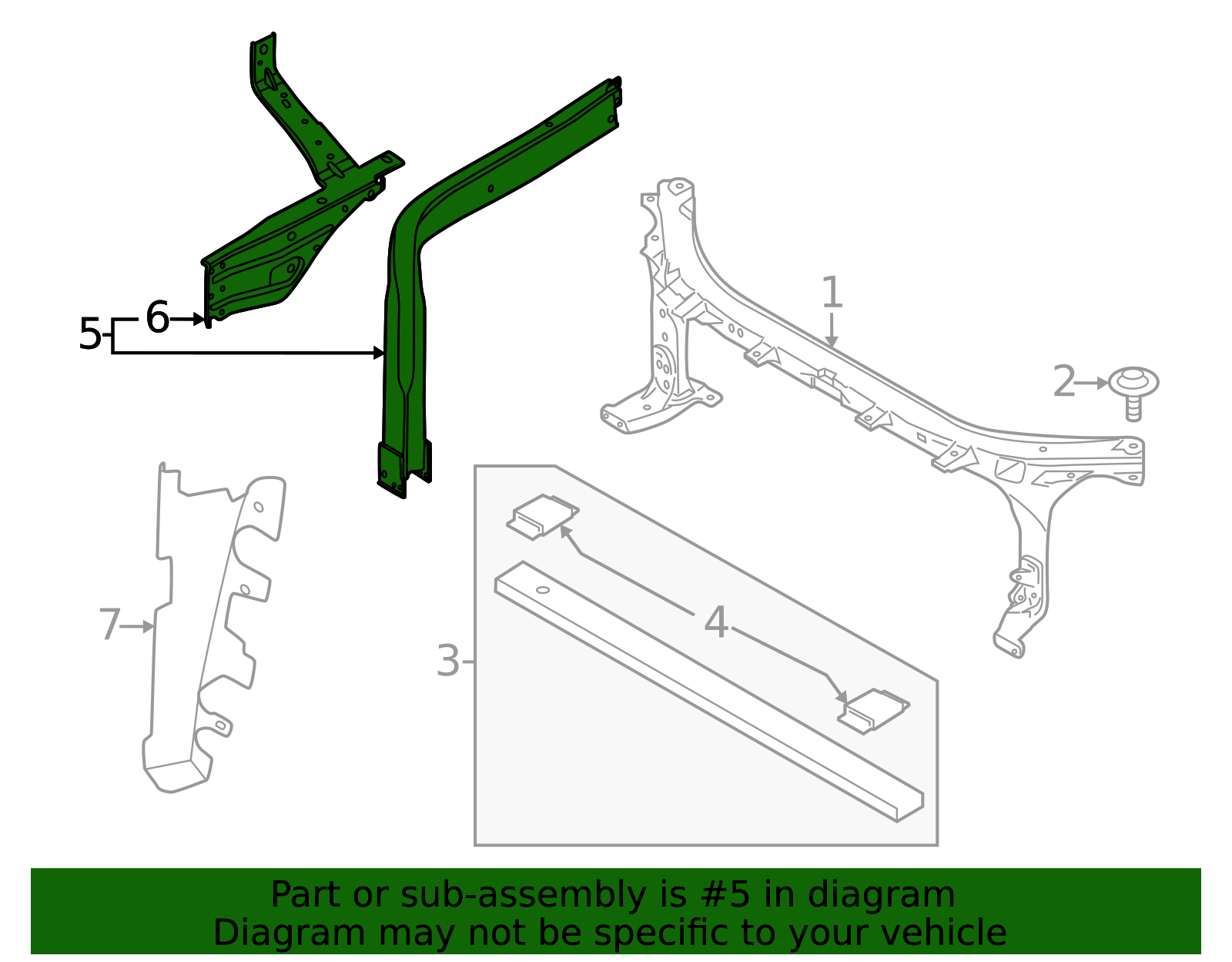 2025-2026 Ford Radiator Support Panel Reinforcement JL3Z-16C274-B | OEM ...