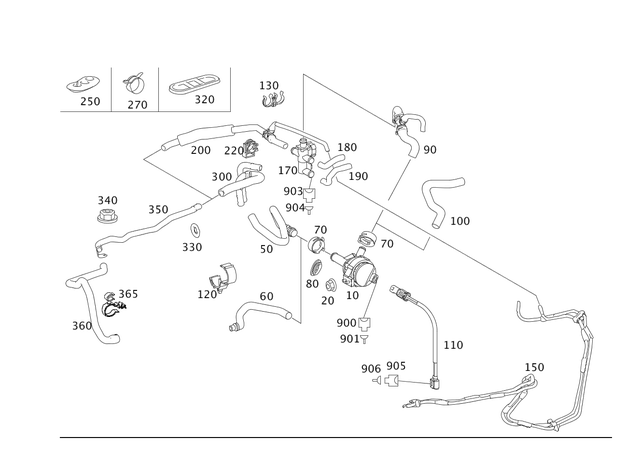 2218350064 - Heating and Ventilation: Pump for Mercedes-Benz Image image