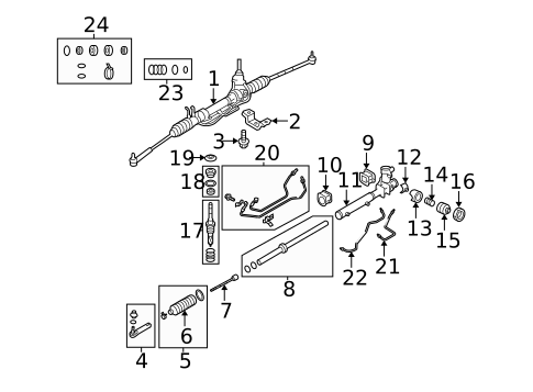 Steering Gear & Linkage for 2008 Subaru Forester #0